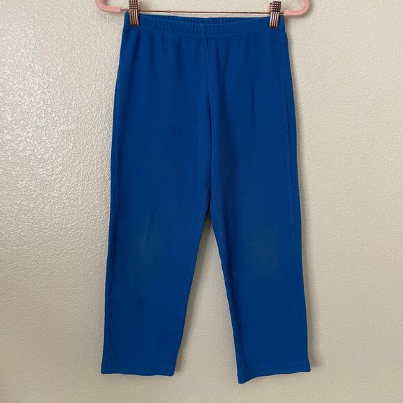 Patagonia Pants Kids Medium 10 Royal Blue Fleece Straight Leg Pull On Ski Snow - Picture 3 of 10